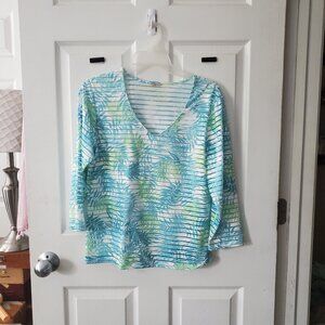 Women's see-thru striped cover-up